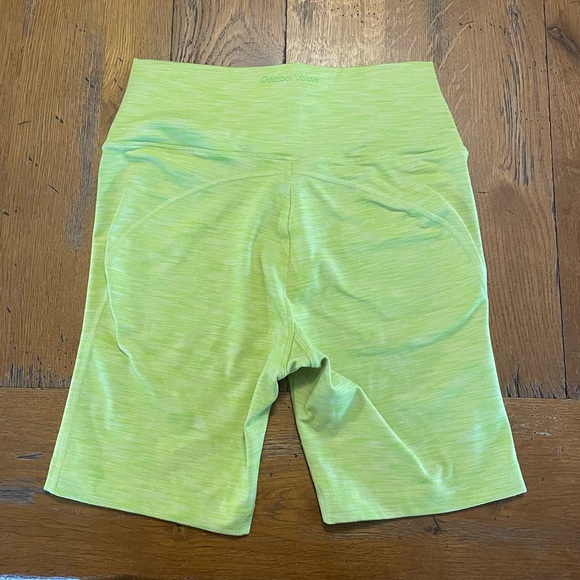 Lime green exercise shorts. - Picture 3 of 3